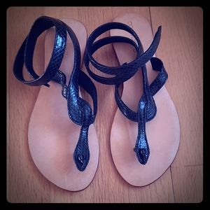 Cocobelle Snake Ankle Wrap sandals. New with box!!